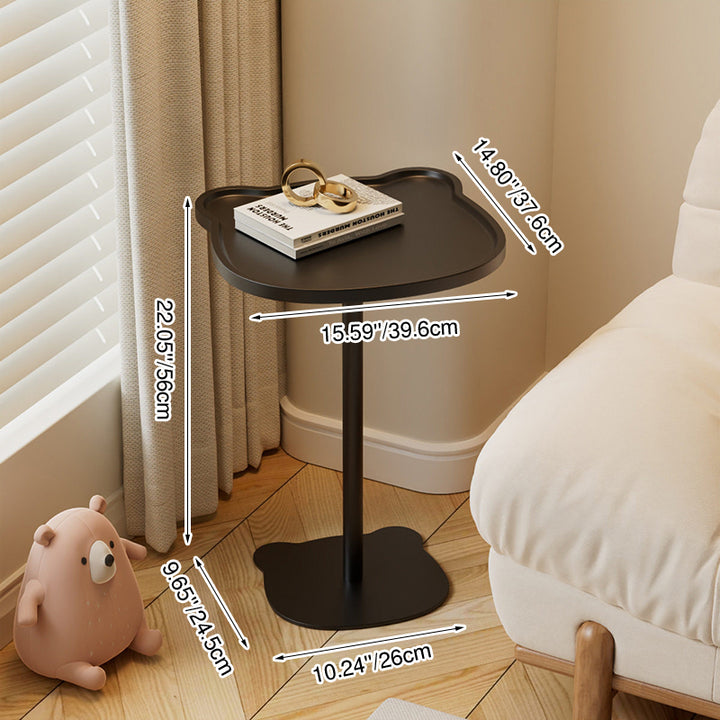 Moderner kreativer Beistelltisch aus Stahl und MDF in Bärenform mit Ablagefach für Wohnzimmer & Schlafzimmer 