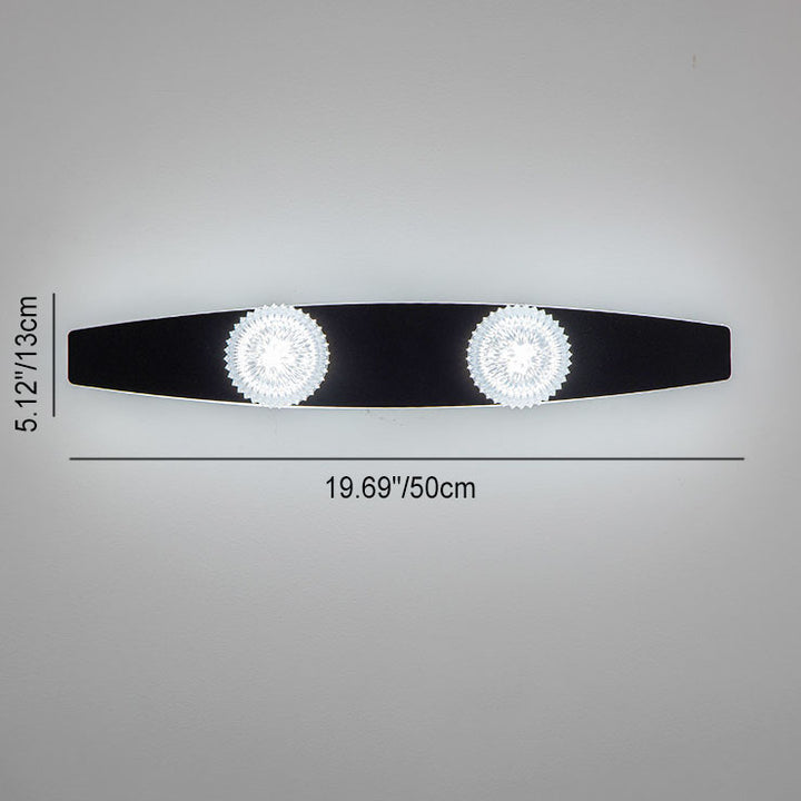 Modern Minimalist Long Wave Iron Aluminum Silicone LED Wall Sconce Lamp For Living Room