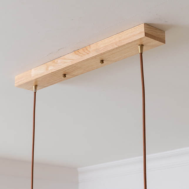 Lámpara de araña de isla de 1/2/3 luces con bola de vidrio de madera tradicional japonesa para sala de estar 