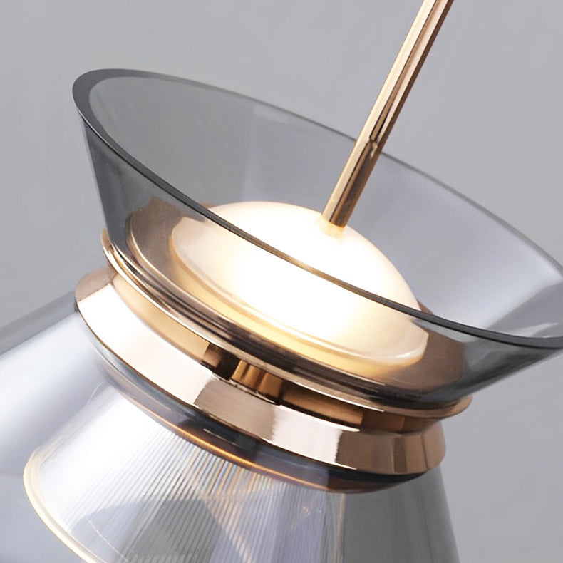 Modern Simplicity Aluminum Acrylic Tapered Hourglass LED Pendant Light For Bedside