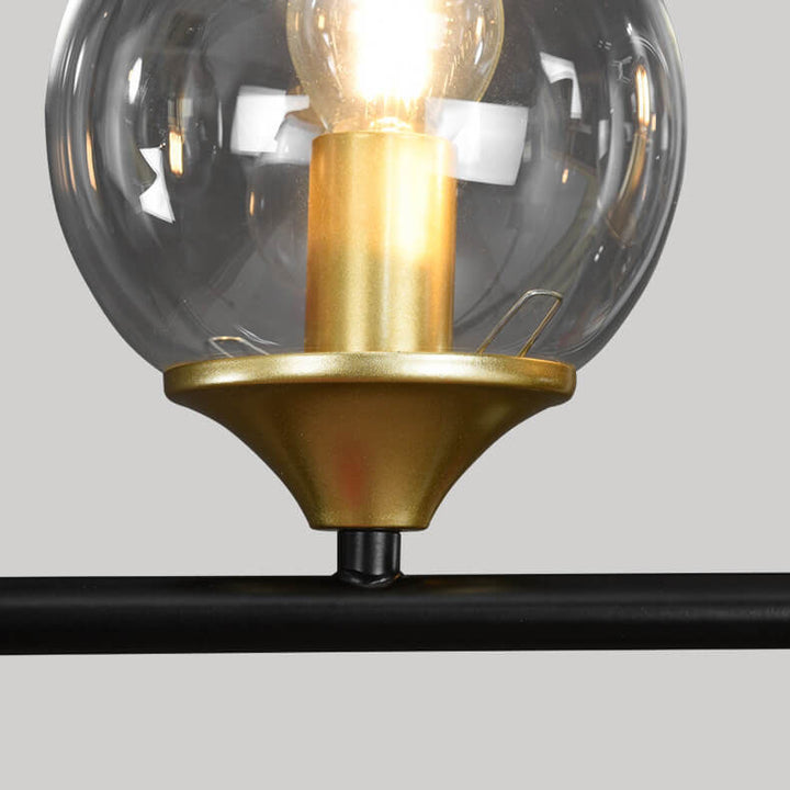 Contemporary Creative Glass Long Ball 4/5/6-Light Island Light Chandelier For Dining Room