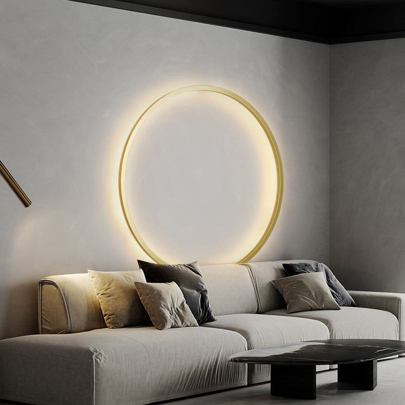 مصباح حائط LED دائري من الألومنيوم والأكريليك بتصميم حديث وبسيط لغرفة النوم 