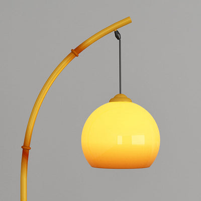 Traditionelle Vintage-Stehlampe mit Mondlicht und Glaskugelschirm und Marmorsockel, 1 Licht, fürs Arbeitszimmer 