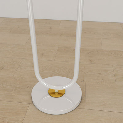 Moderner minimalistischer langer runder Ball Eisen Glas 2-Licht Stehlampe für Schlafzimmer 