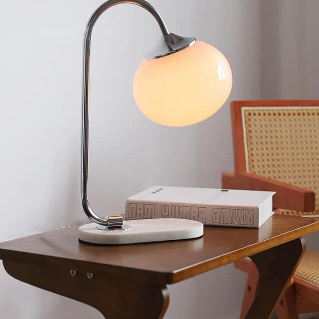 Lámpara de Mesa de Esfera de Vidrio Nostálgica Minimalista Nórdica de 1 Luz 