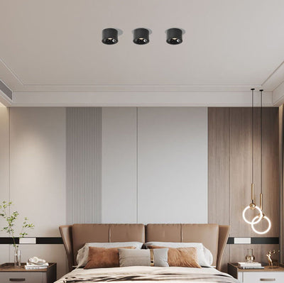 Moderner minimalistischer runder Strahler, verstellbare LED-Deckenleuchte 