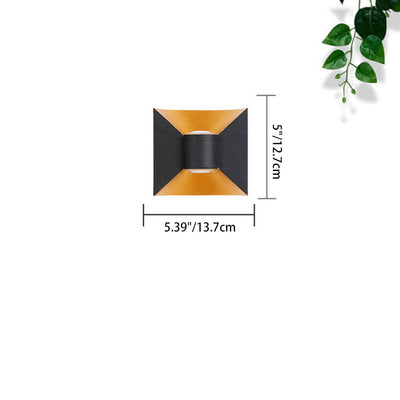 Modern Creative Aluminum Square Double Head Outdoor Balcony Wall Sconce Lamp