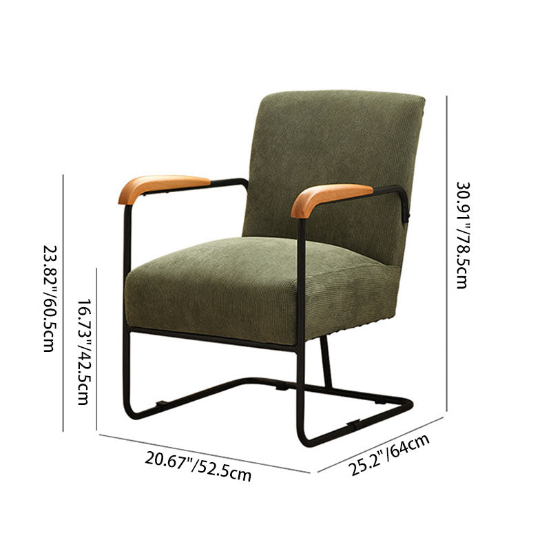Coussin carré scandinave contemporain en velours côtelé avec chaise d&