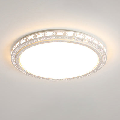 Moderne unbedeutende runde Acryleisen-LED-Unterputz-Deckenleuchte für Schlafzimmer 