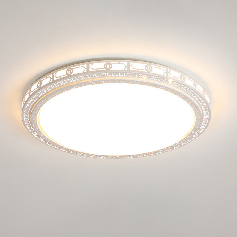 Moderne unbedeutende runde Acryleisen-LED-Unterputz-Deckenleuchte für Schlafzimmer 