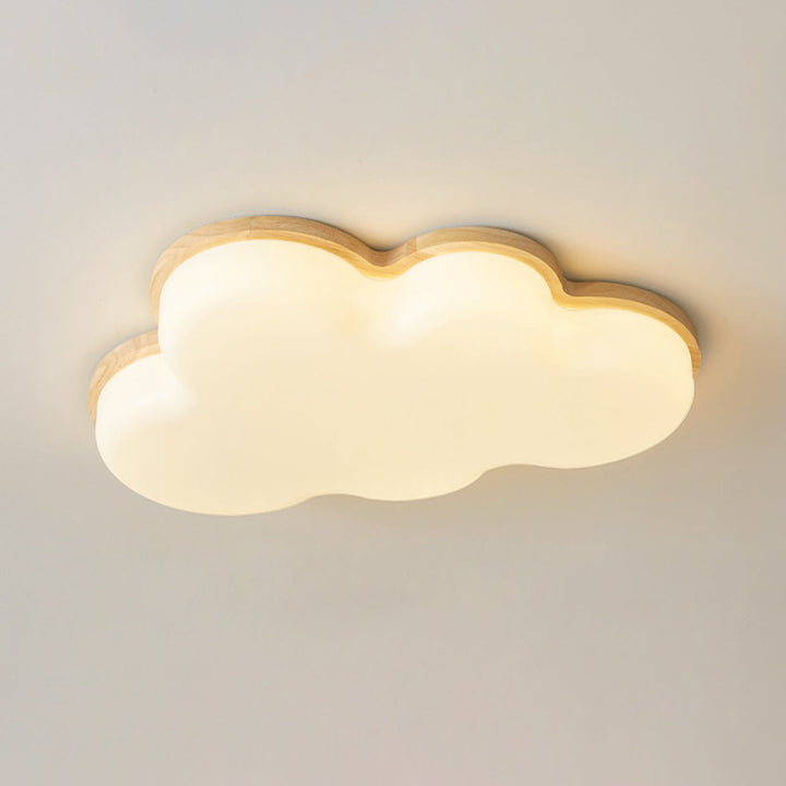 Moderne unbedeutende Wolken-hölzerne Acryl-LED-Unterputz-Deckenleuchte für Schlafzimmer 
