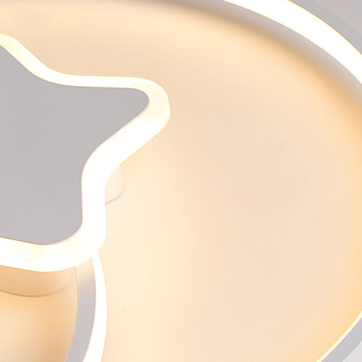 Plafonnier semi-encastré en fer acrylique LED contemporain créatif pour salon 