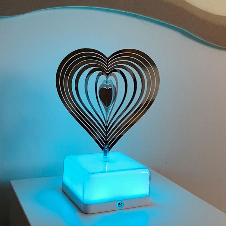 Modern Art Deco Stainless Steel ABS Cubic Base Multishape Rechargeable USB LED Table Lamp Night Light For Bedside