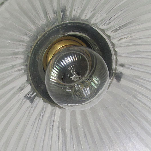 Retro Industrial Water Ripple Glass Bowl Shade 1-Light Pendant Light