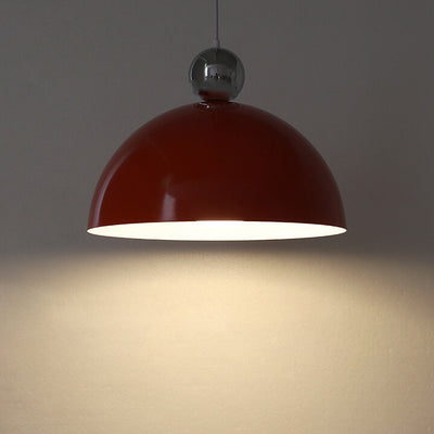 French Retro Semi-Circular Iron 1-Light Pendant Light