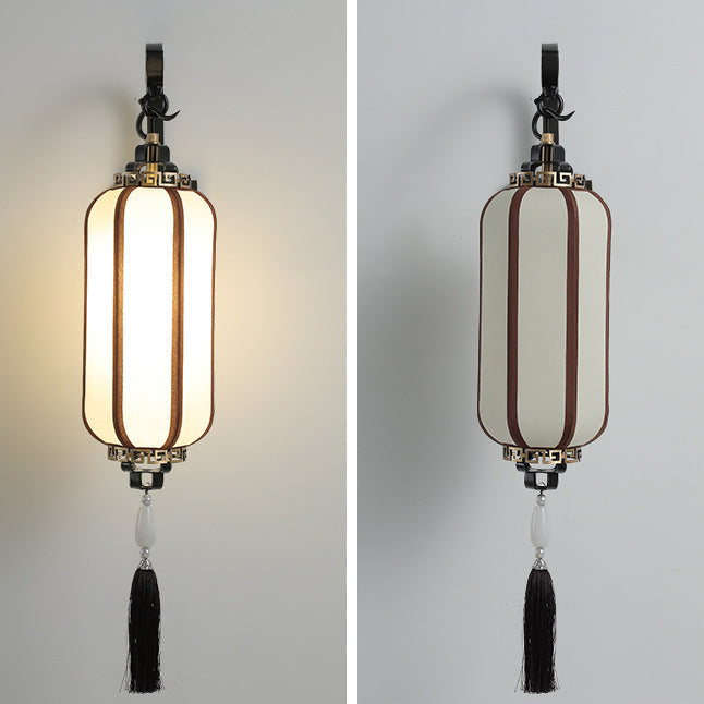 Traditionelle chinesische Kupferlaternen-Design 1-flammige Wandleuchte für den Flur 