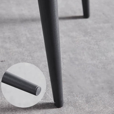 Dossier de chaise de salle à manger rembourré en cuir microfibre de luxe contemporain pour salle à manger 