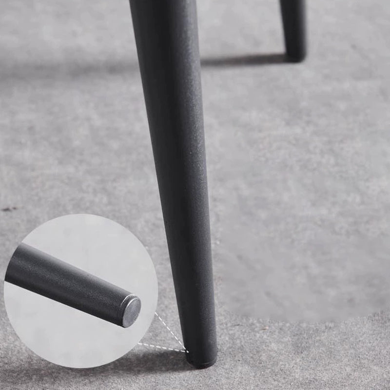 Dossier de chaise de salle à manger rembourré en cuir microfibre de luxe contemporain pour salle à manger 