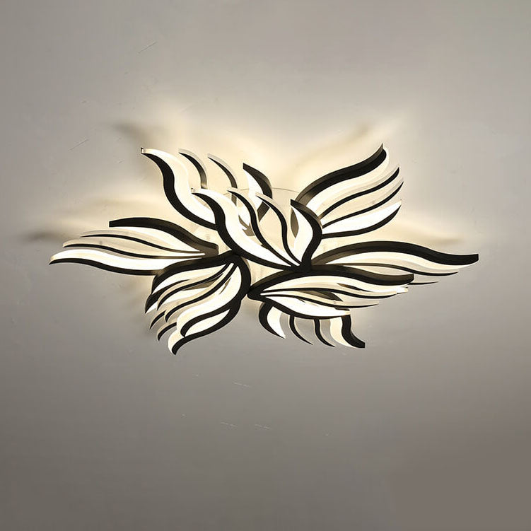 Modern Creative Personality Acrylic Flower Shape LED Semi-Flush Mount Ceiling Light