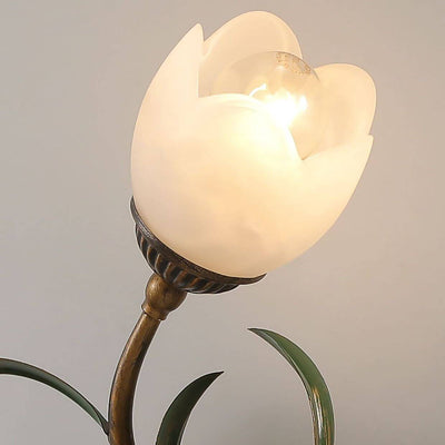 Modern Minimalist Art Glass Flower 1/2-Light Wall Sconce Lamp