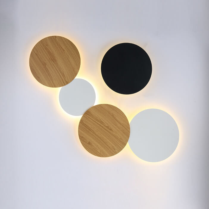 Moderne minimalistische runde Eclipse Eisen LED Wandleuchte Lampe für Wohnzimmer 