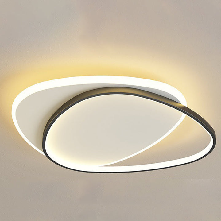 Moderne minimalistische Dreieck ovale Acryl Eisen LED Unterputz Deckenleuchte für Wohnzimmer 