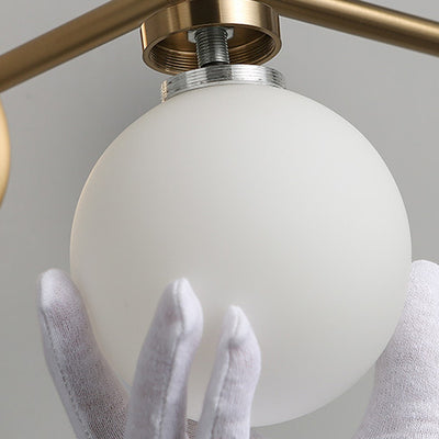 Moderne Mid-Century Glaskugel 1/2/3-Licht Wandleuchte Lampe für Schlafzimmer 