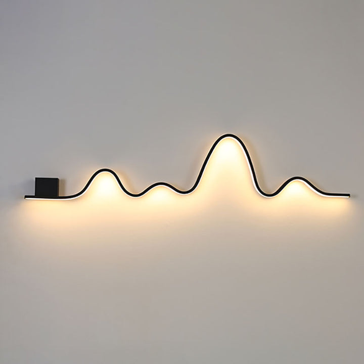 Applique Murale LED en Bande Solaire Imperméable Minimaliste Moderne en Fer Aluminium Silice pour Patio Extérieur 