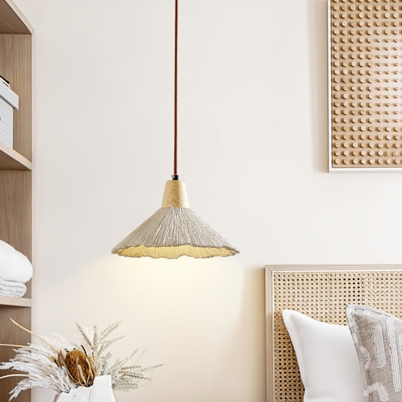 Contemporain Bar à Parapluies Scandinave Ciment Texturé Suspension 1 Lumière Pour Salon 