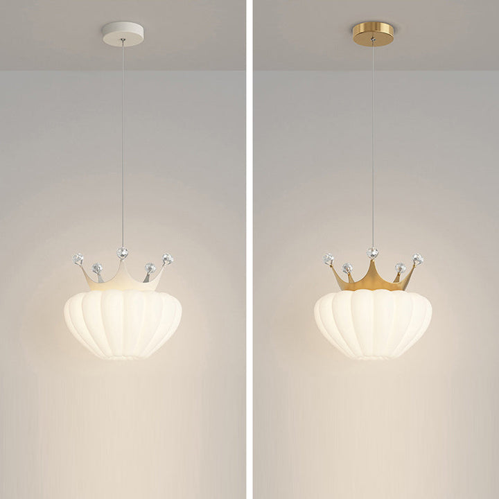 Lámpara colgante LED de cristal con corona de nube creativa contemporánea para dormitorio 