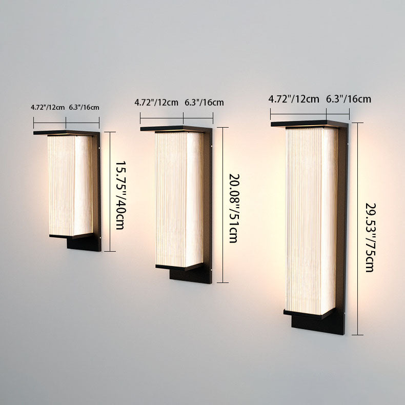 Modern Minimalist Solar Waterproof Rectangular Stainless Steel Acrylic LED Outdoor Wall Sconce Lamp For Outdoor Patio