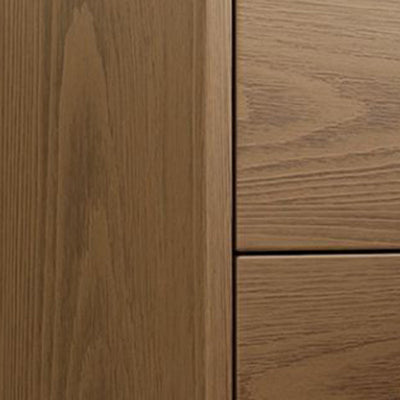 Table de nuit carrée en bois de caoutchouc moderne avec 1/2 tiroir pour chevet 
