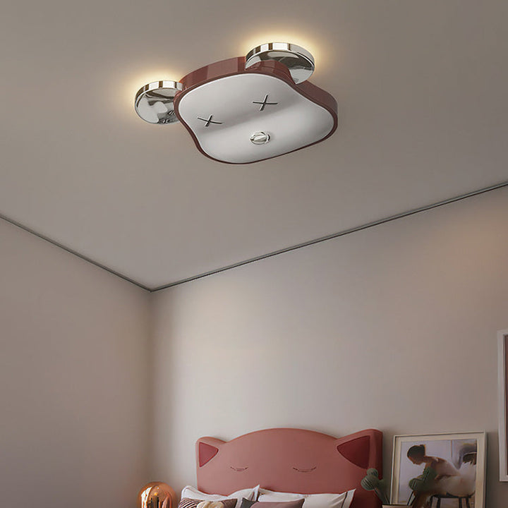 Art déco moderne Ours violent PE Fer LED Plafonnier pour chambre à coucher 