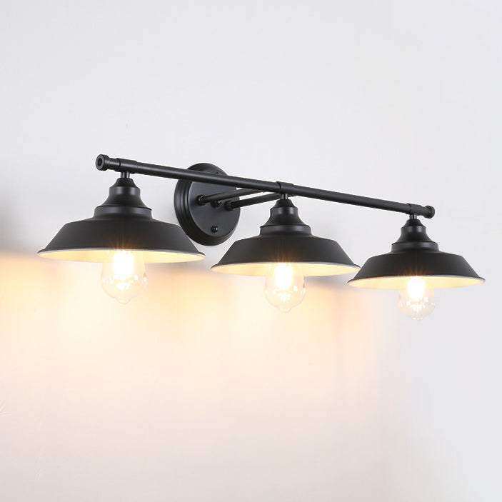 Zeitgenössische industrielle runde Eisen 2/3 Licht Wandleuchte Lampe für Badezimmer 