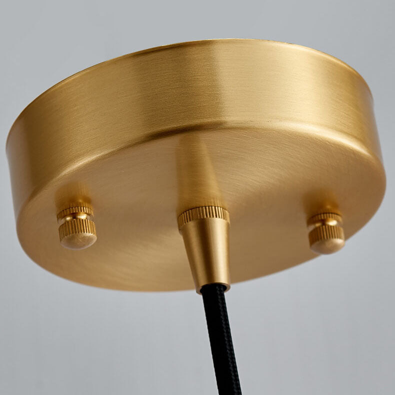 Nordic Light Luxus Messing Marmor Zylinder 1-Licht Pendelleuchte 