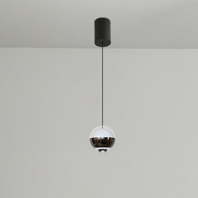 Moderne Einfachheit Ball Aluminium Acrylglas LED Pendelleuchte Liftable Für Nachttisch 