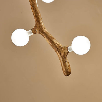 Scandinavian Modern Decorative Tree Branch Hardware Glass 3/5/6/9/15/30 Light Island Light Chandelier