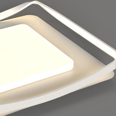 Moderne Einfachheit Aluminium Quadrat Acryl Schatten LED Unterputz Deckenleuchte Für Schlafzimmer 