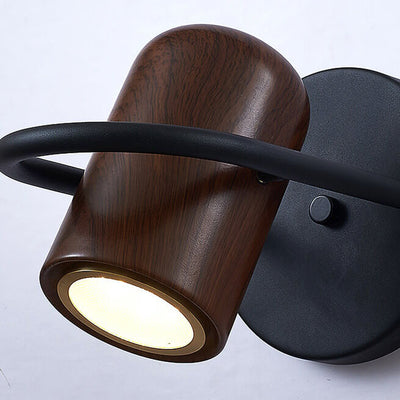 Lampe murale à LED en cylindre en fer forgé de personnalité nordique moderne 