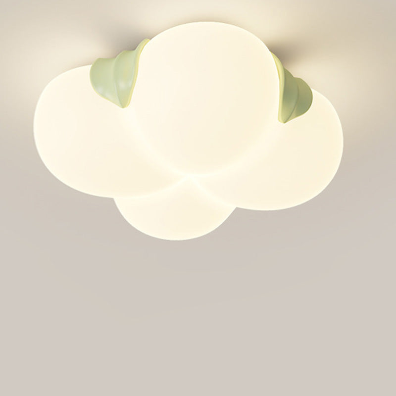 Lustre Plafonnier LED en Fer PE à Fleur Bulle Art Déco Moderne pour Chambre 