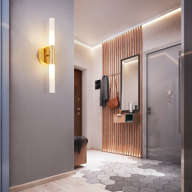 Moderne minimalistische Aluminium Eisen Zylinder LED Wandleuchte Lampe für Wohnzimmer 