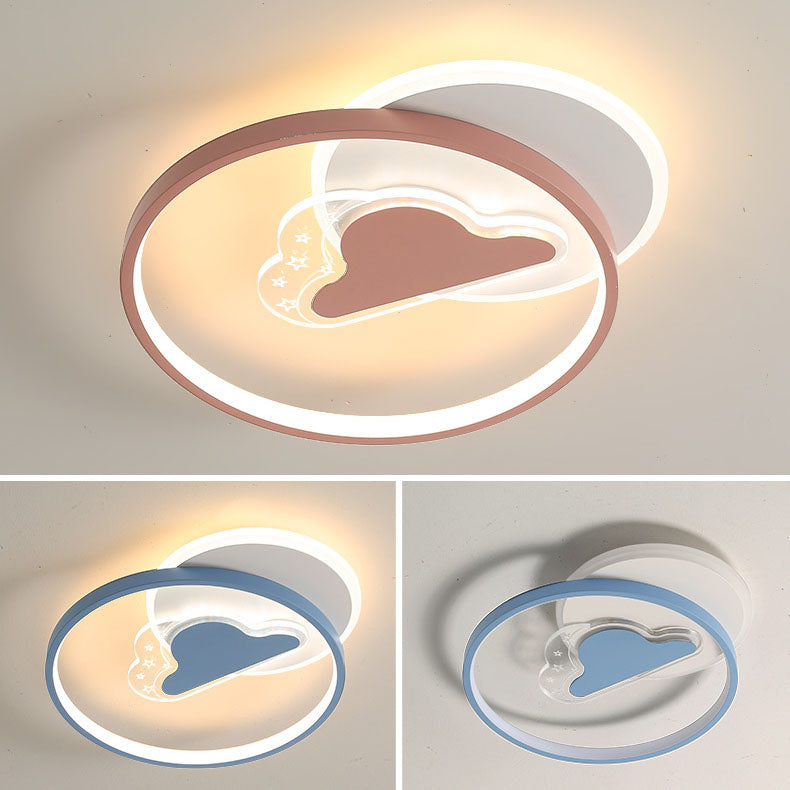Luz de techo empotrada LED de hierro con avión acrílico creativo contemporáneo para dormitorio 