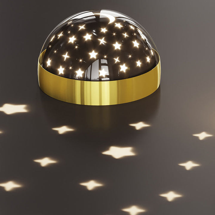 Lustre LED en acrylique avec anneau nuageux et réflexion étoilée créative contemporaine pour salon 