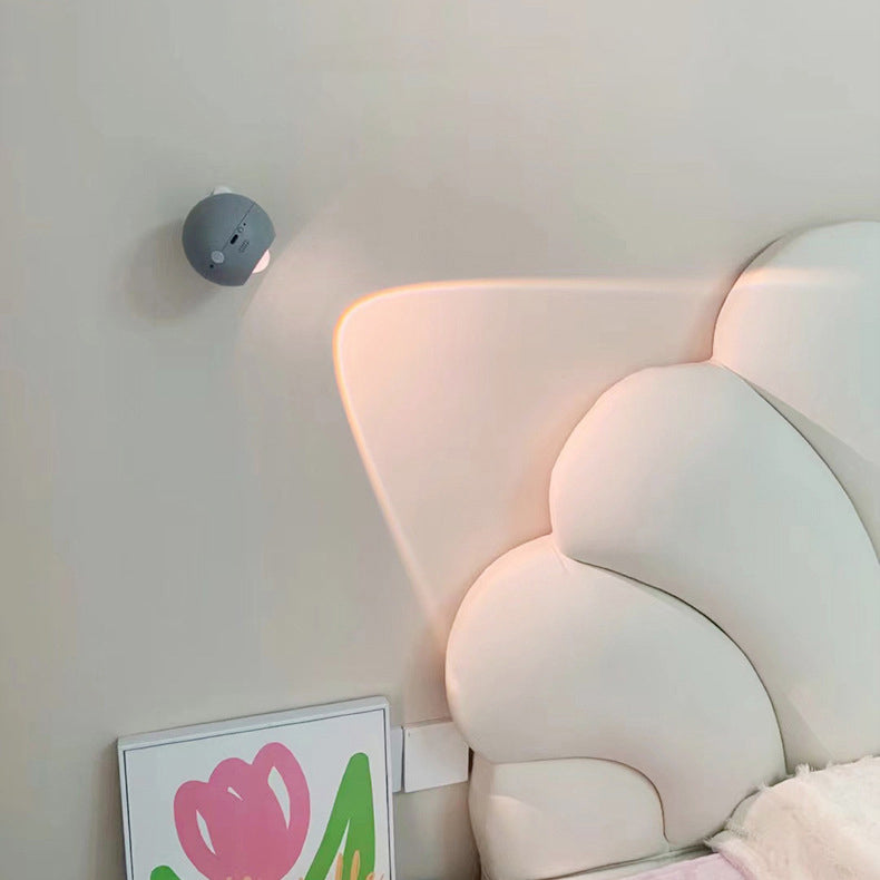 Moderne minimalistische Orb USB ABS LED Wandleuchte Lampe für Schlafzimmer 