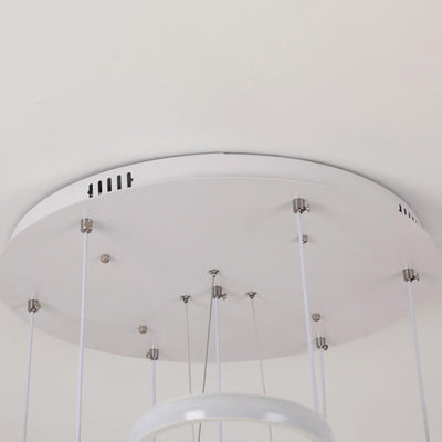 Modern Luxury Iron Oval LED Chandelier For Living Room