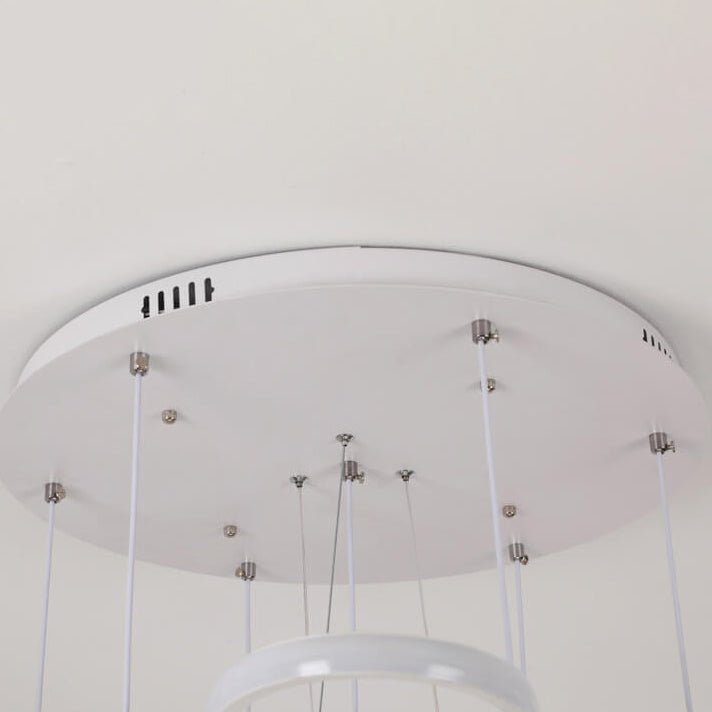 Modern Luxury Iron Oval LED Chandelier For Living Room