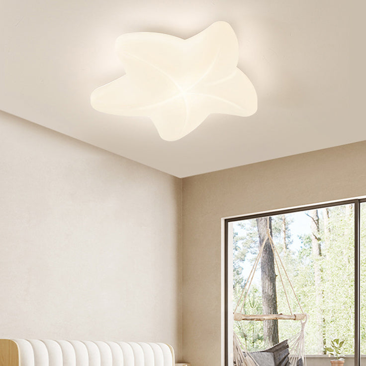 Zeitgenössische Einfachheit Pentagram PE Schatten Eisen LED Unterputz Deckenleuchte für Schlafzimmer 