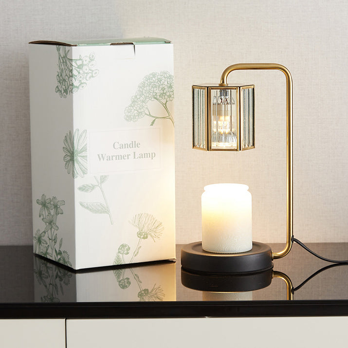 Contemporary Retro Iron Glass Cylinder Shade 2-Light Melting Wax Table Lamp For Bedroom