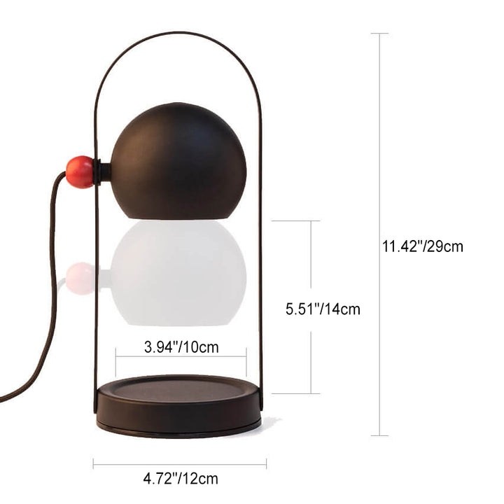 Lampe de table en métal rétro contemporaine à 1 lumière avec boules en cire fondue pour chambre 