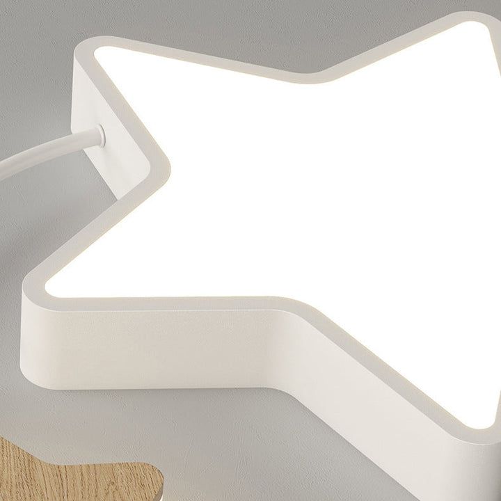 Zeitgenössische skandinavische Eisen Pentagramm Kreis Ring Acryl LED Unterputz Deckenleuchte für Wohnzimmer 